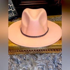 Light pink fedora